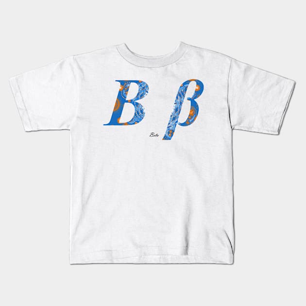 Beta Greek Alphabet Kids T-Shirt by joancaronil